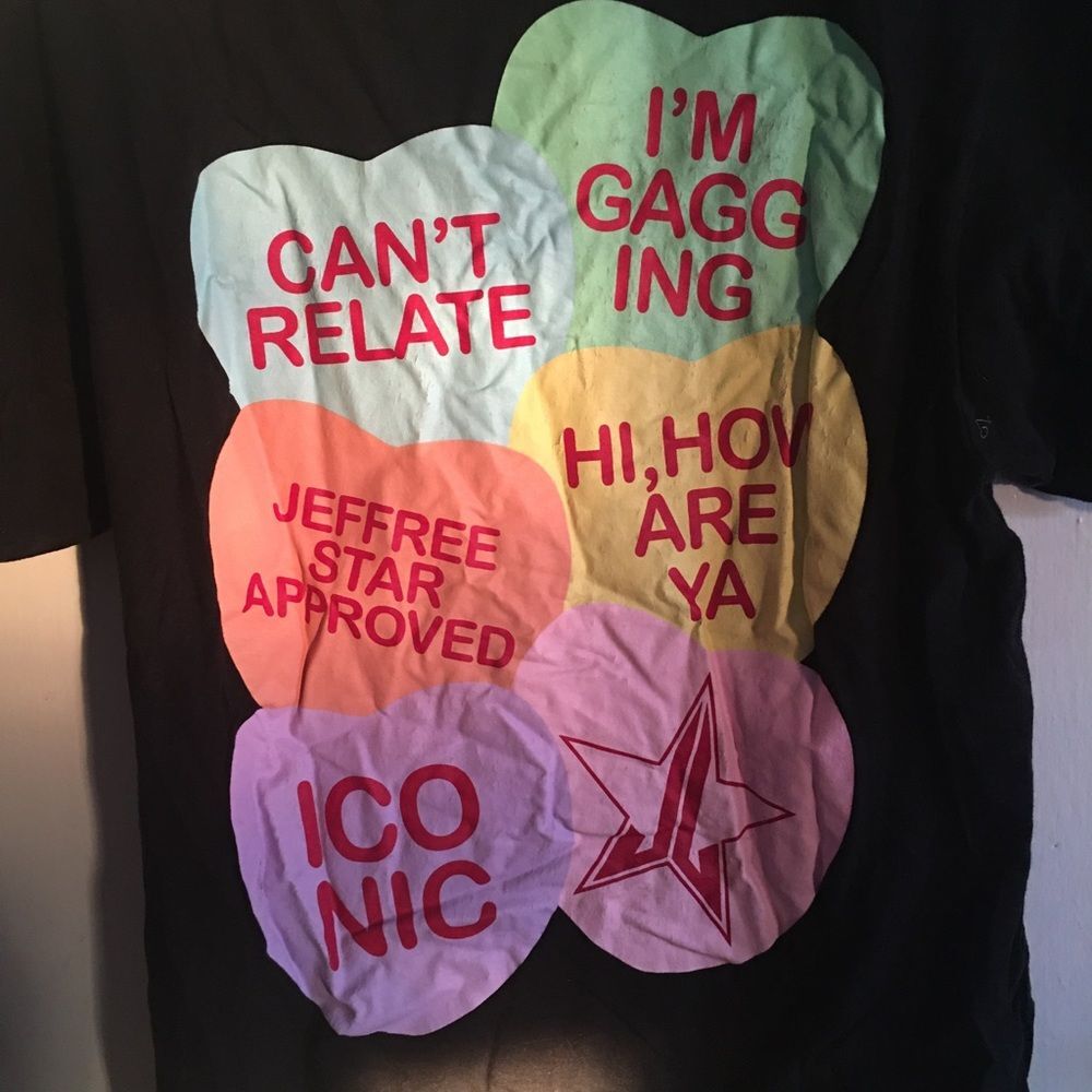 Jeffree Star Cosmetics Valentine Conversation Hearts Shortsleeve shirt Size MD